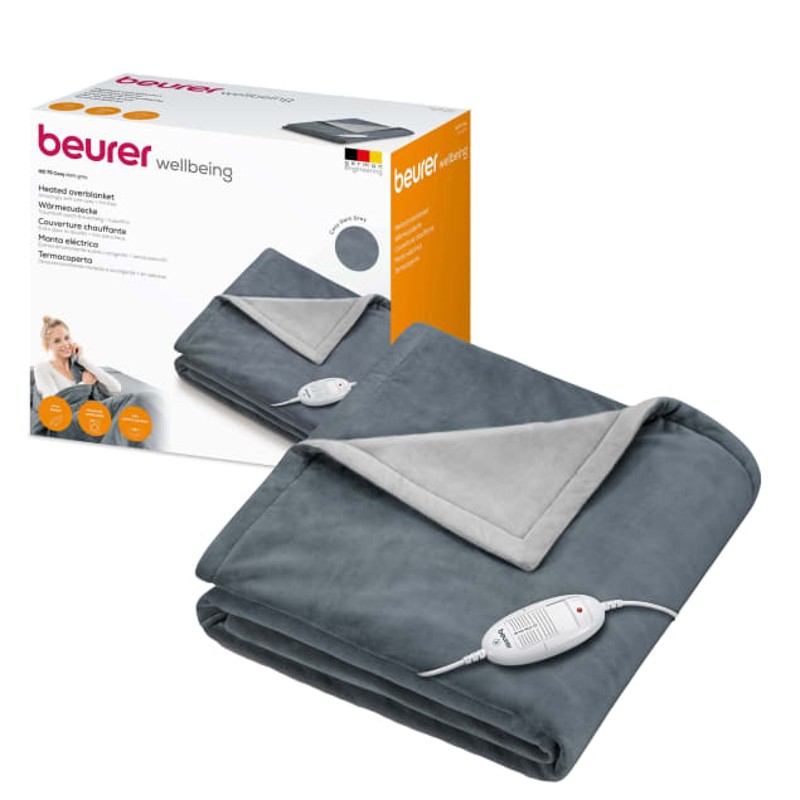 Beurer HD 75 Heated Blanket (Grey) WalkingSticks.co.uk